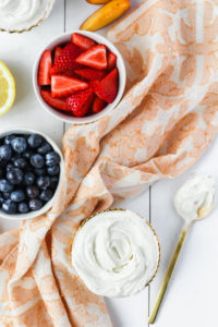 Summer Fruit with Whipped Cream | cookinginmygenes.com