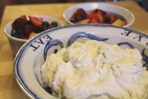Summer Fruit with Whipped Cream l cookinginmygenes.com