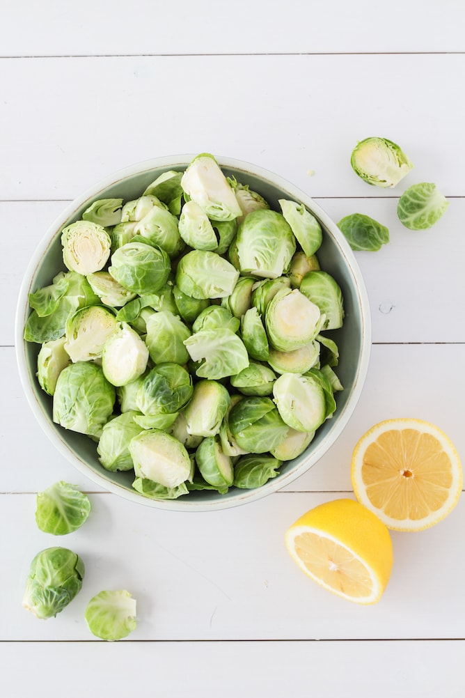 Prosciutto Parmesan Brussels Sprouts | cookinginmygenes.com