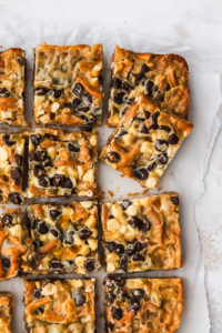 Chewy chocolate pretzel bars are the easiest treat
