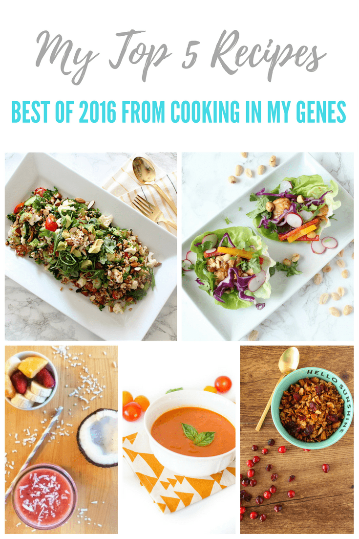 Best of 2016 Recipes from cookinginmygenes.com