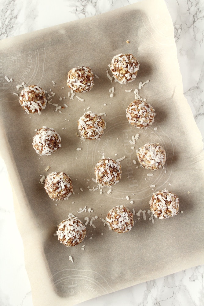 Lemon Coconut Power Balls | cookinginmygenes.com