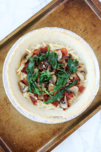 Bacon, Mushroom & Spinach Quiche from cookinginmygenes.com