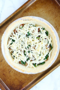 Bacon, Mushroom & Spinach Quiche from cookinginmygenes.com
