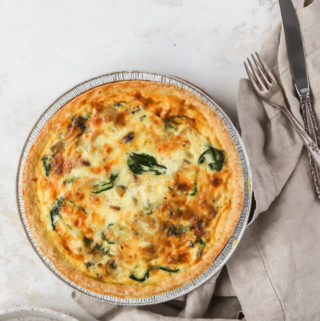 Bacon, Spinach & Mushroom Quiche