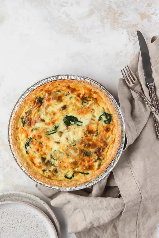 Bacon, Spinach & Mushroom Quiche