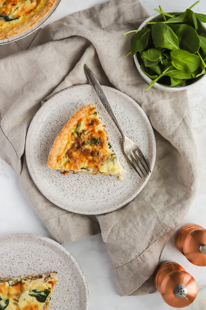 Bacon, Spinach & Mushroom Quiche