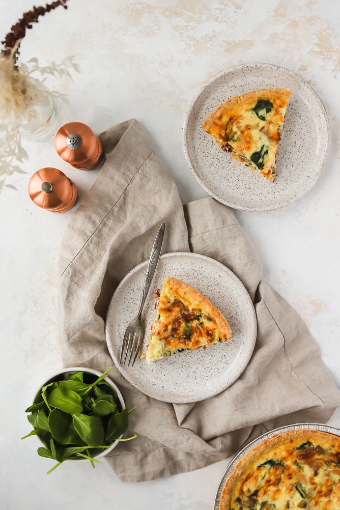 Bacon, Spinach & Mushroom Quiche