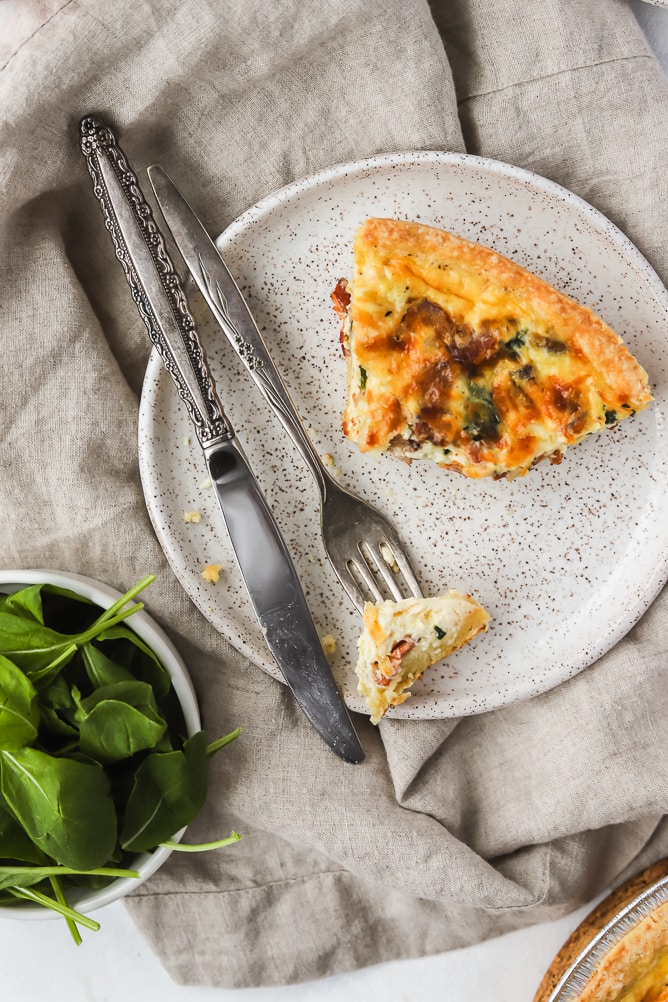 Bacon, Spinach & Mushroom Quiche