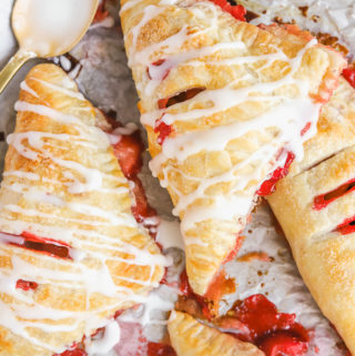 Easy Strawberry Rhubarb Hand Pies with Lemon Icing