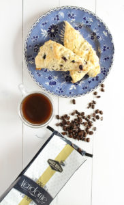 My Perfect Weekend Morning with coffee and Saskatoon Berry Scones | cookinginmygenes.com