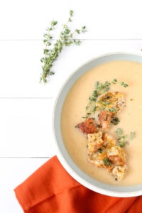 Roasted Cauliflower Soup | cookinginmygenes.com