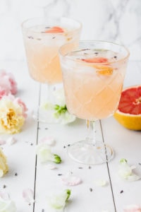 Grapefruit Lavender Spring Blossom Cocktail | cookinginmygenes.com