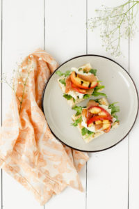 Peach & Prosciutto Summer Focaccia | cookinginmygenes.com