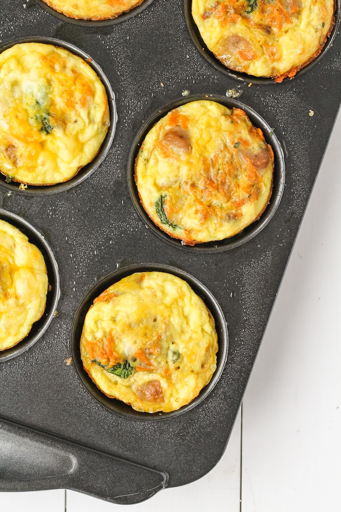 Savoury Turkey Breakfast Sausage Egg Muffins | cookinginmygenes.com