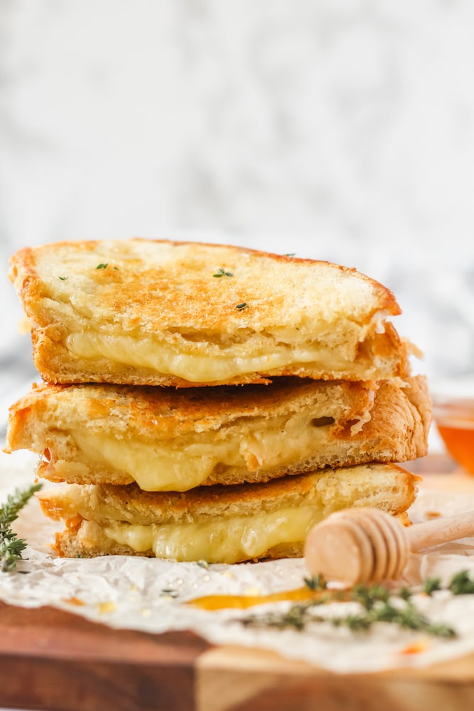 Cheddar and Gruyere Grilled Cheese Sandwich Cooking in my Genes