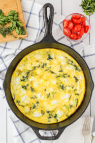 Swiss Chard, Goat Cheese & Leek Frittata | cookinginmygenes.com