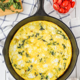 Swiss Chard, Goat Cheese & Leek Frittata | cookinginmygenes.com