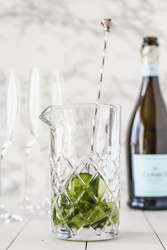 Minty Cucumber Gin Spritz | cookinginmygenes.com