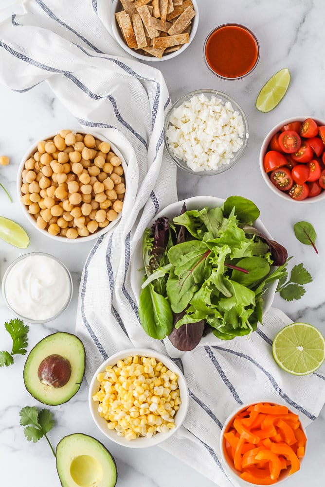 Chickpea Taco Bowls | cookinginmygenes.com