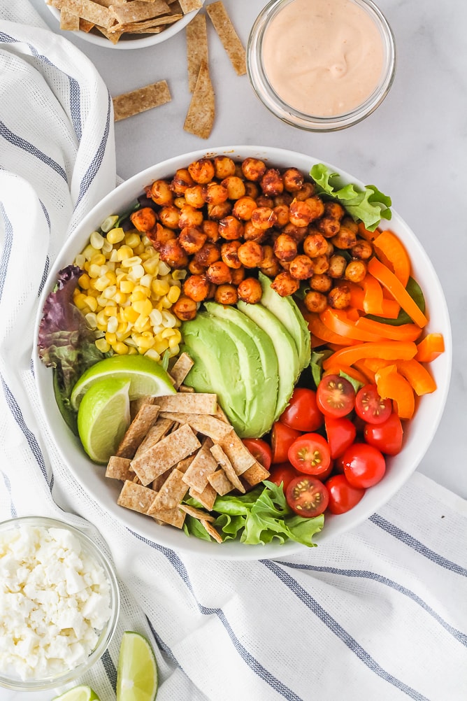 Chickpea Taco Bowls | cookinginmygenes.com