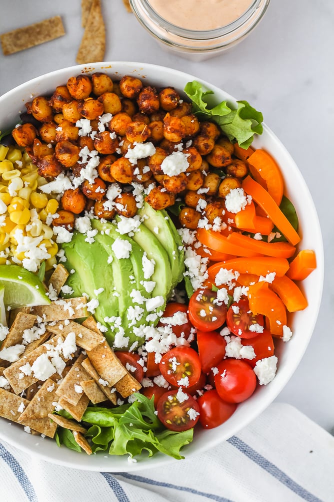 Chickpea Taco Bowls | cookinginmygenes.com