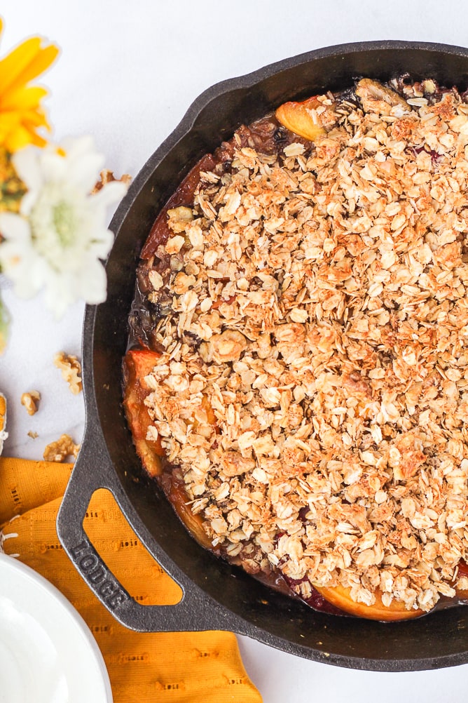 Stone Fruit Breakfast Crumble | cookinginmygenes.com