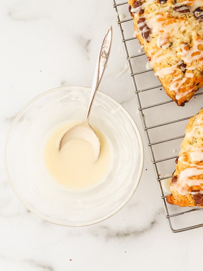 Cranberry Chocolate Scones with Orange Glaze | cookinginmygenes.com