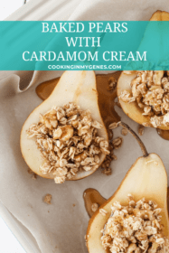 Baked Pears with Cardamom Cream