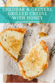 Cheddar & Gruyere Grilled Cheese with Honey