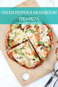 Green Pepper & Mushroom Pita Pizza