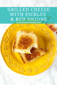 Grilled Cheese with Pickles and Red Onions