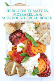 Heirloom Tomatoes, Mozzarella & Sourdough Bread Board