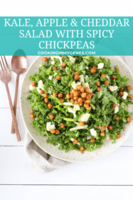 Kale, Apple & Cheddar Salad with Spicy Chickpeas