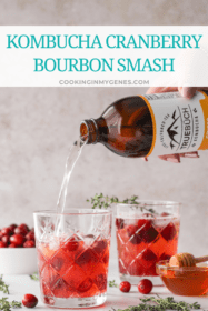 Kombucha Cranberry Bourbon Smash