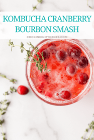 Kombucha Cranberry Bourbon Smash