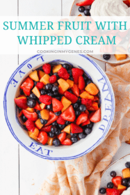 Summer Fruit with Whipped Cream