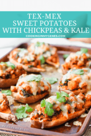 Tex-Mex Sweet Potatoes with Chickpeas & Kale