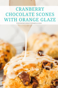 Cranberry Chocolate Scones with Orange Glaze