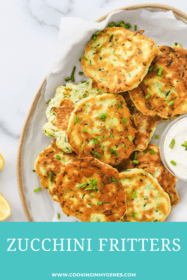 Zucchini Fritters with Garlic Yogurt Dipping Sauce