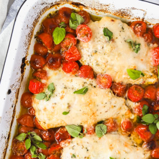 One Pan Baked Chicken with Tomatoes & Oregano