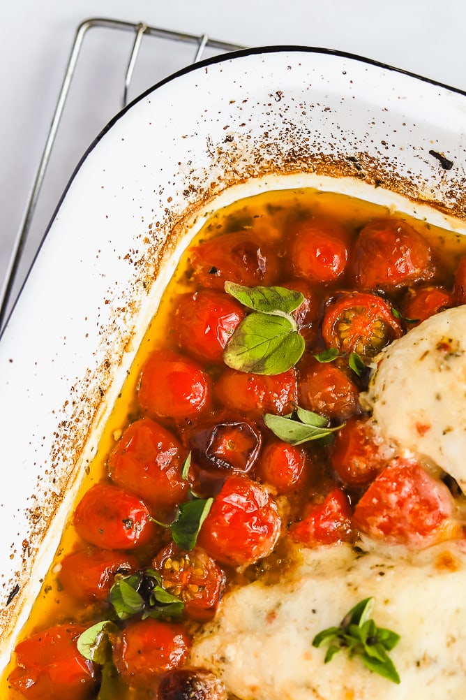 One Pan Baked Chicken with Tomatoes & Oregano