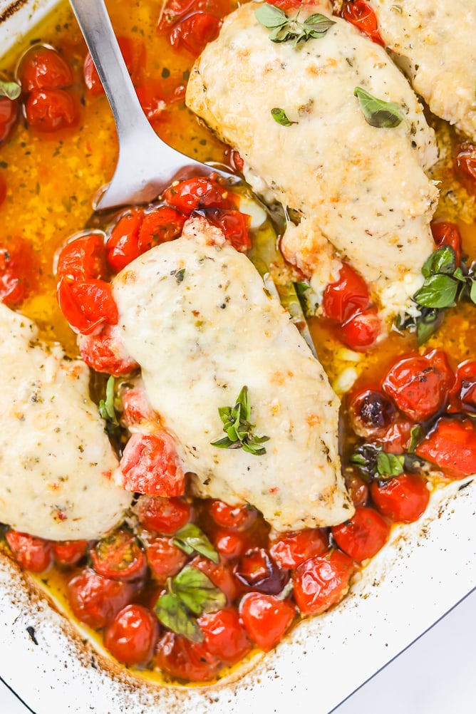 One Pan Baked Chicken with Tomatoes & Oregano