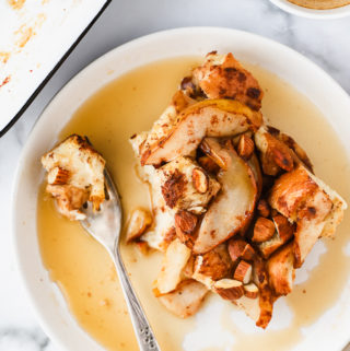 Spiced Pear Baked French Toast