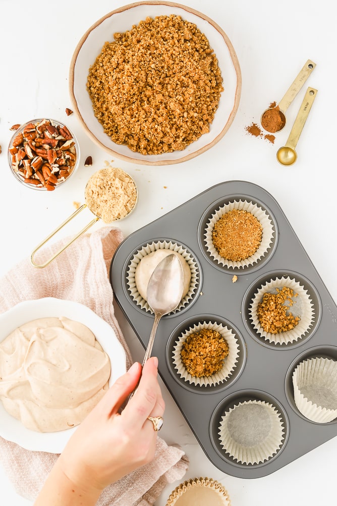 No Bake Gingerbread Mini Cheesecakes