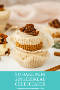 No Bake Gingerbread Mini Cheesecakes