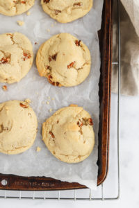 Soft Pecan Cookies with Maple Glaze