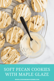 Soft Pecan Cookies with Maple Glaze