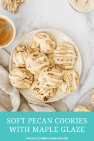 Soft Pecan Cookies with Maple Glaze