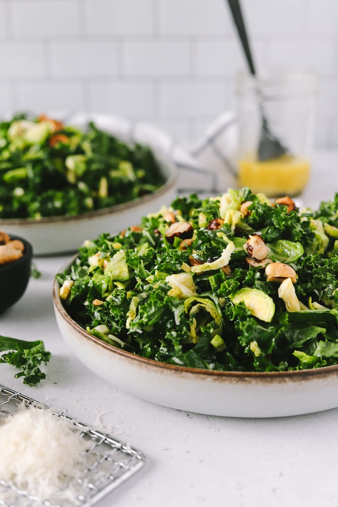 Brussels sprouts and kale salad 